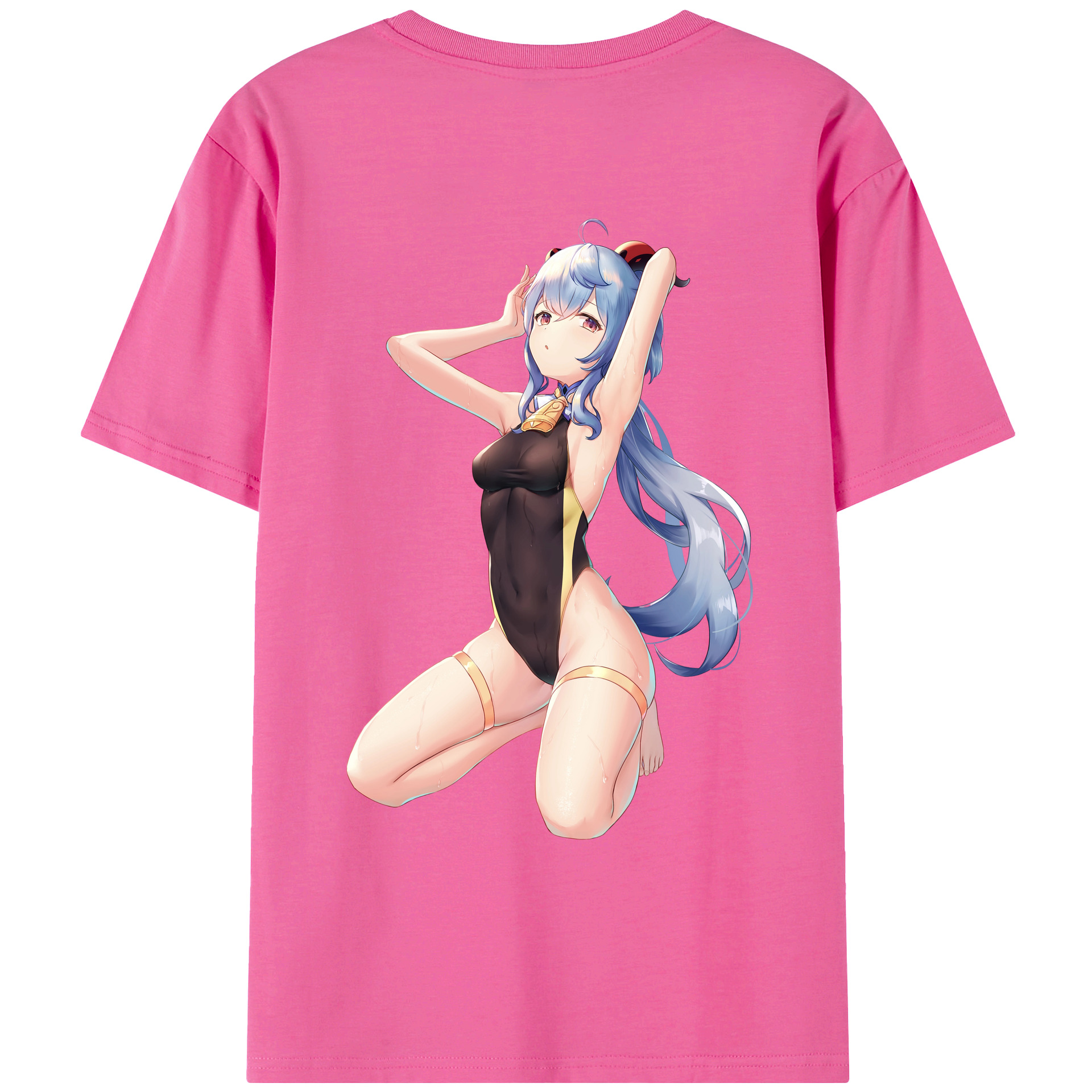 げんし神 甘雨 かんう genshin Ganyu レディース半袖Tシャツ(バックプリント)
